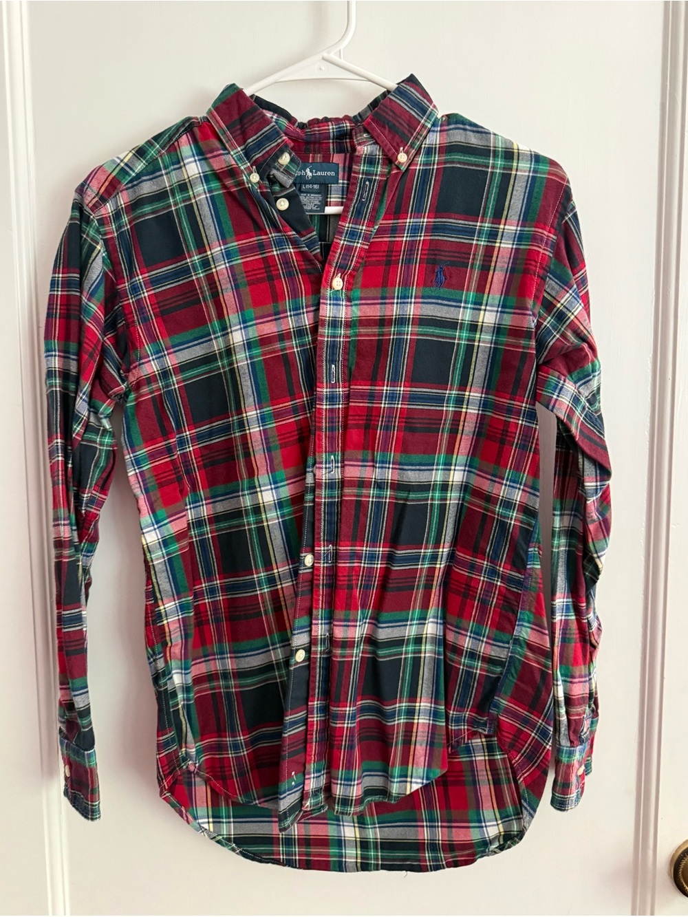Ralph Lauren Red & Green Plaid Button-Down Shirt